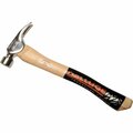 Dalluge 16 Oz. Smooth-Face Curved Claw Hammer with Hickory Handle 01650